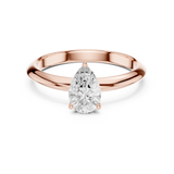 Gold Jewelry L36-6, Pear center stone, Rose Gold, view 4