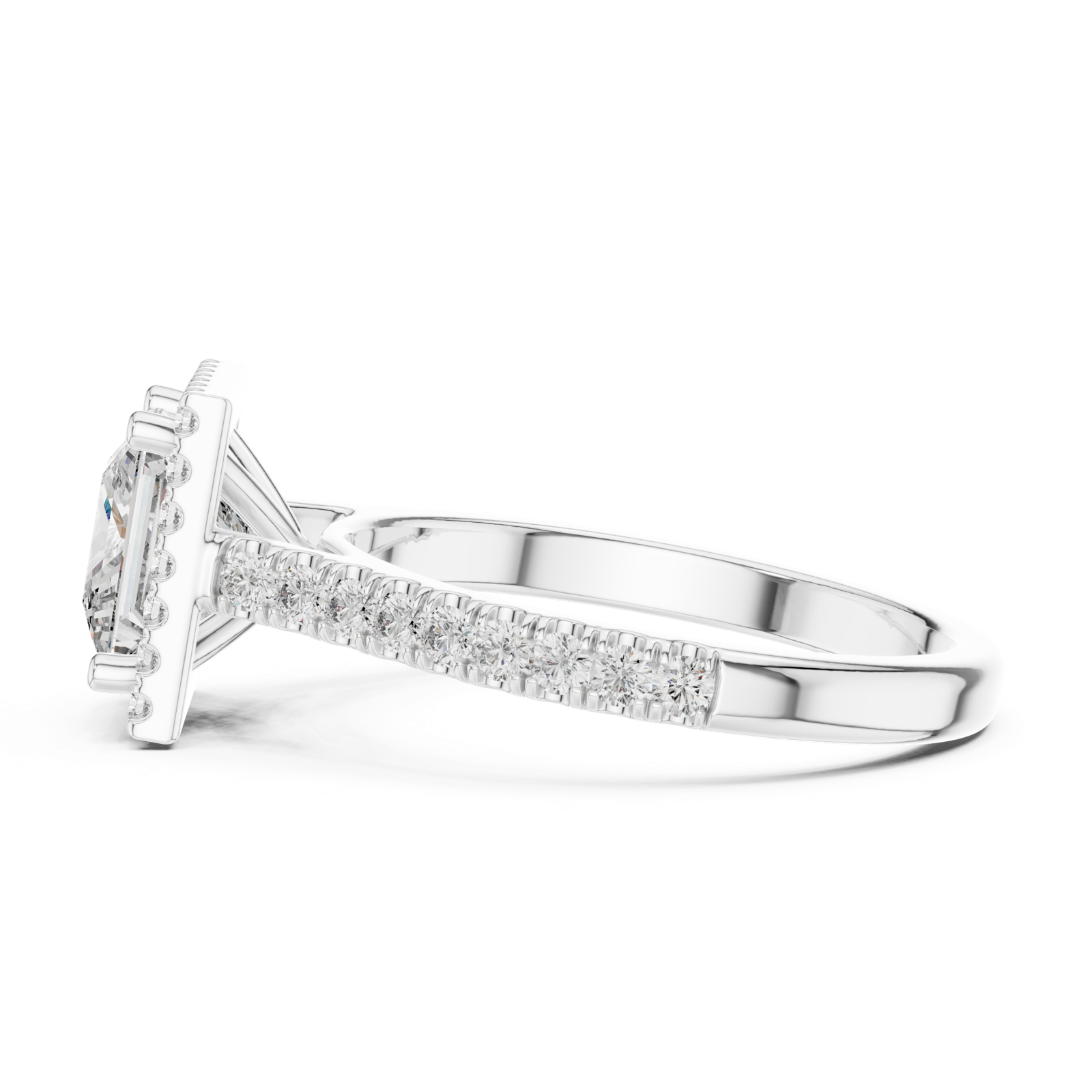 Gold Ring DDLR-154, White Gold, view 3