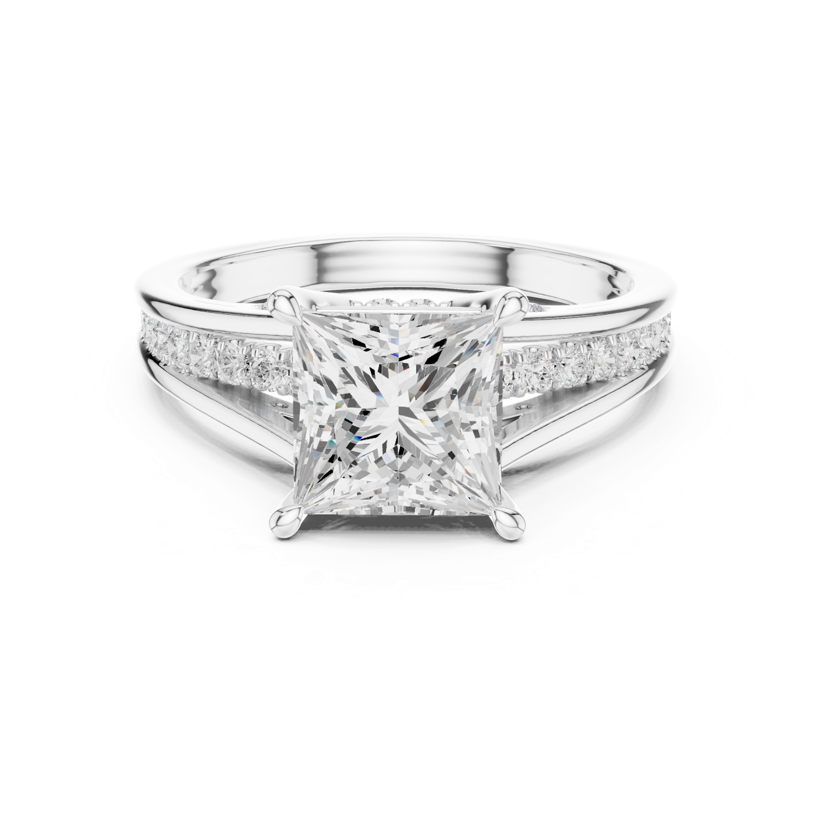 Gold Ring DDLR-997, White Gold, view 4