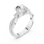 Gold Ring DDLR-1036, White Gold, view 2