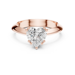 Gold Jewelry L36-8, Heart center stone, Rose Gold, view 4
