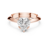 Gold Jewelry L36-8, Heart center stone, Rose Gold, view 4