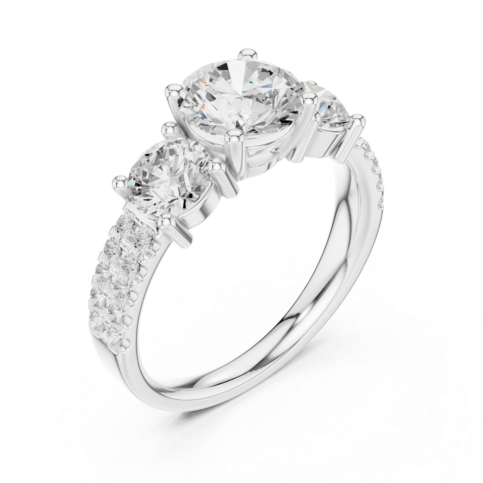 Gold Ring DDLR-715, White Gold, view 2