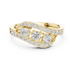 Gold Ring ALR-165, Yellow Gold, view 4