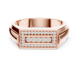 Gold Ring DR-6266, Rose Gold, view 4