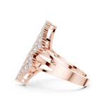 Gold Ring DDLR-463, Rose Gold, view 3