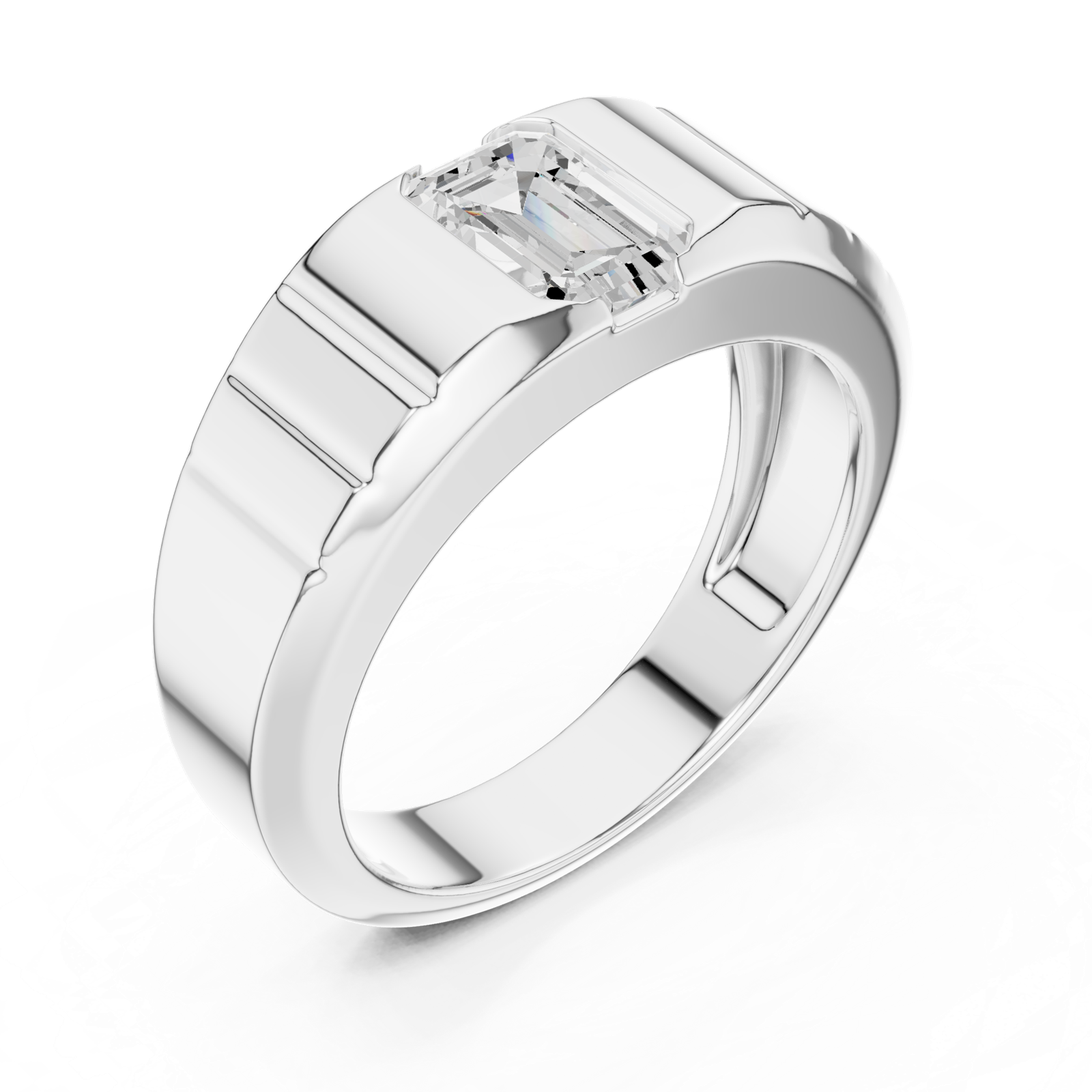Gold Ring SBMR(39), White Gold, view 2