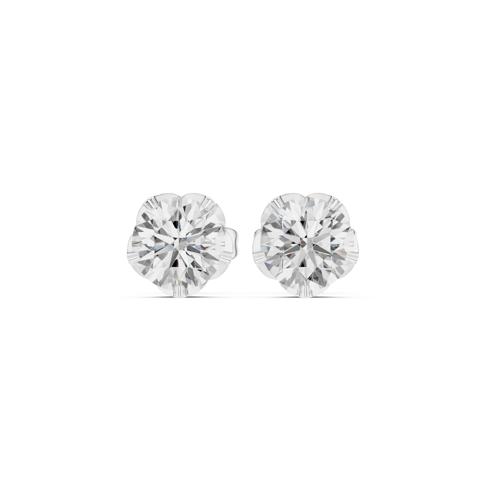 Gold Earrings APSE, White Gold, view 4