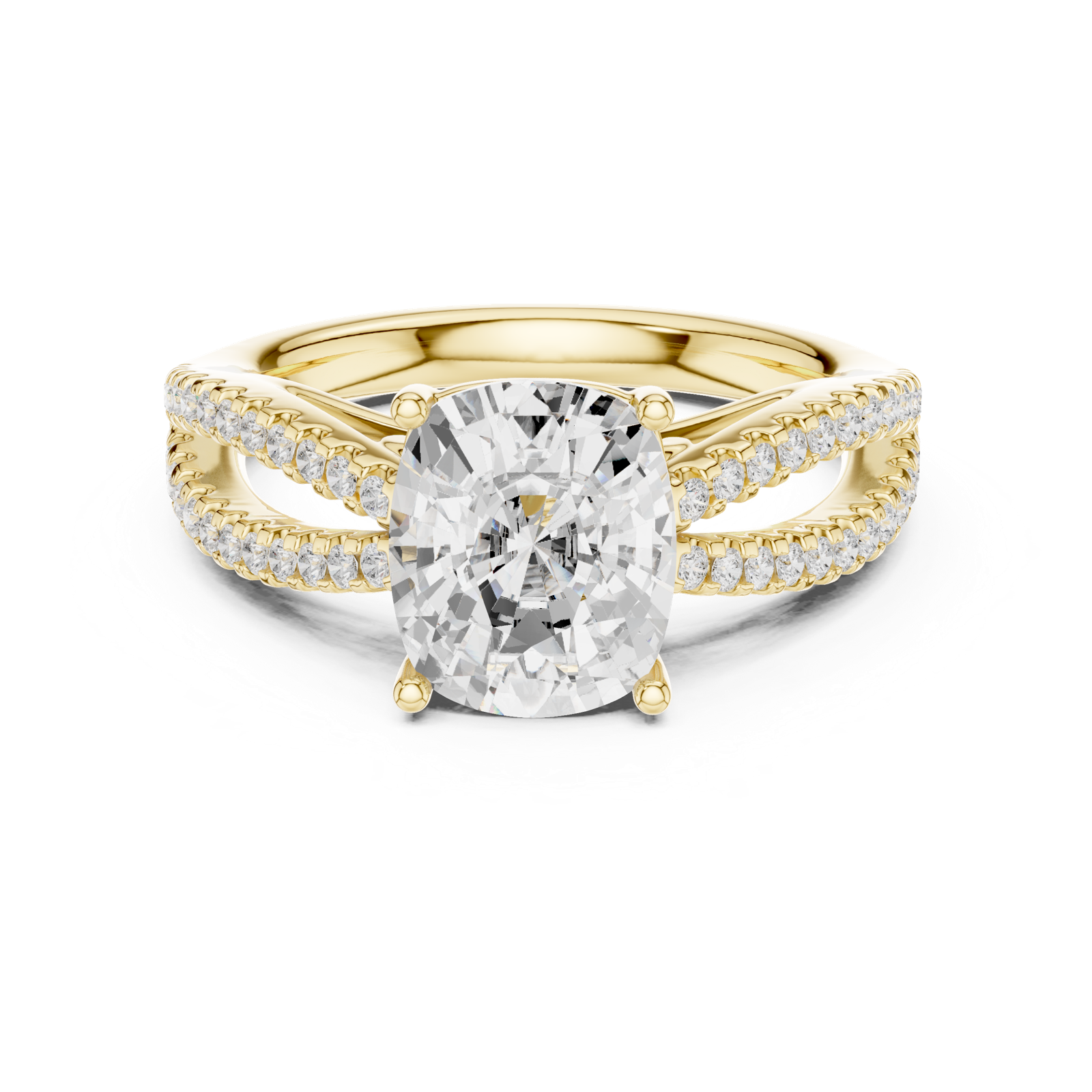 Gold Ring DDLR-734, Yellow Gold, view 4