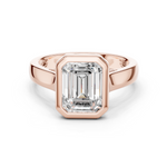 Gold Jewelry L36-3, Emerald center stone, Rose Gold