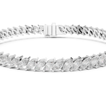 14K Solid Gold Lab Diamond Bracelet, White Gold, view 4