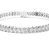 14K Solid Gold Lab Diamond Bracelet, White Gold, view 4