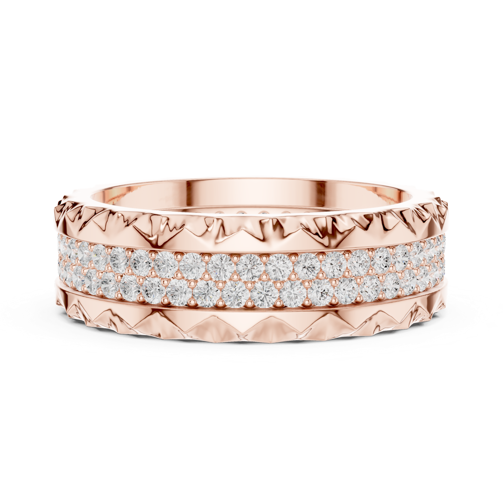 Gold Ring DDLR-423, Rose Gold, view 3