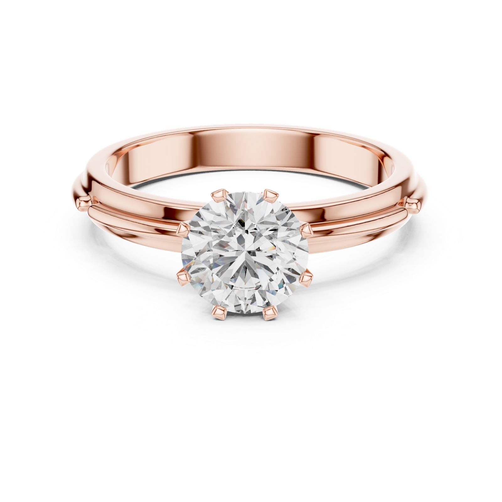 Gold Ring LR-0006, Rose Gold, view 4