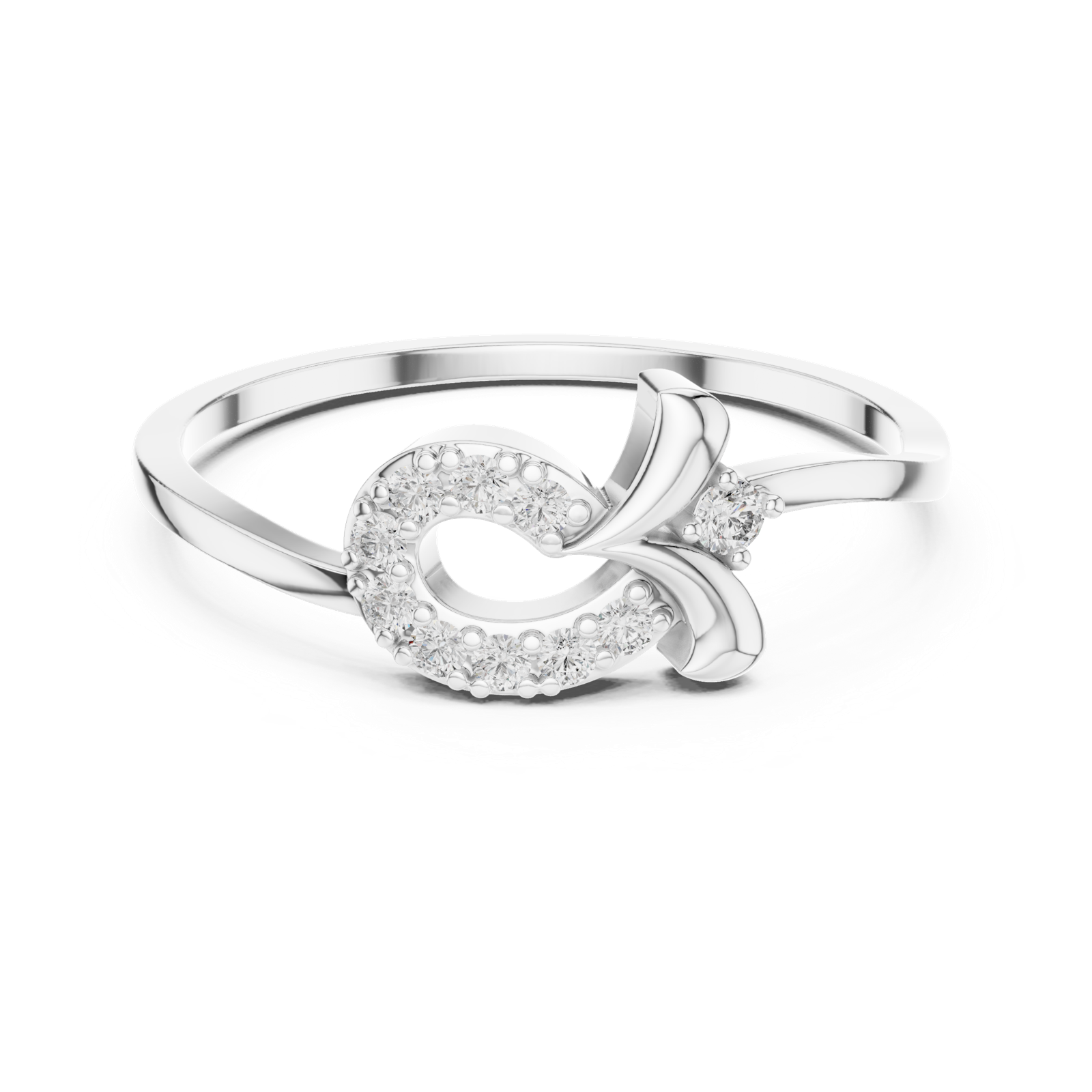 Gold Ring DR-6157, White Gold