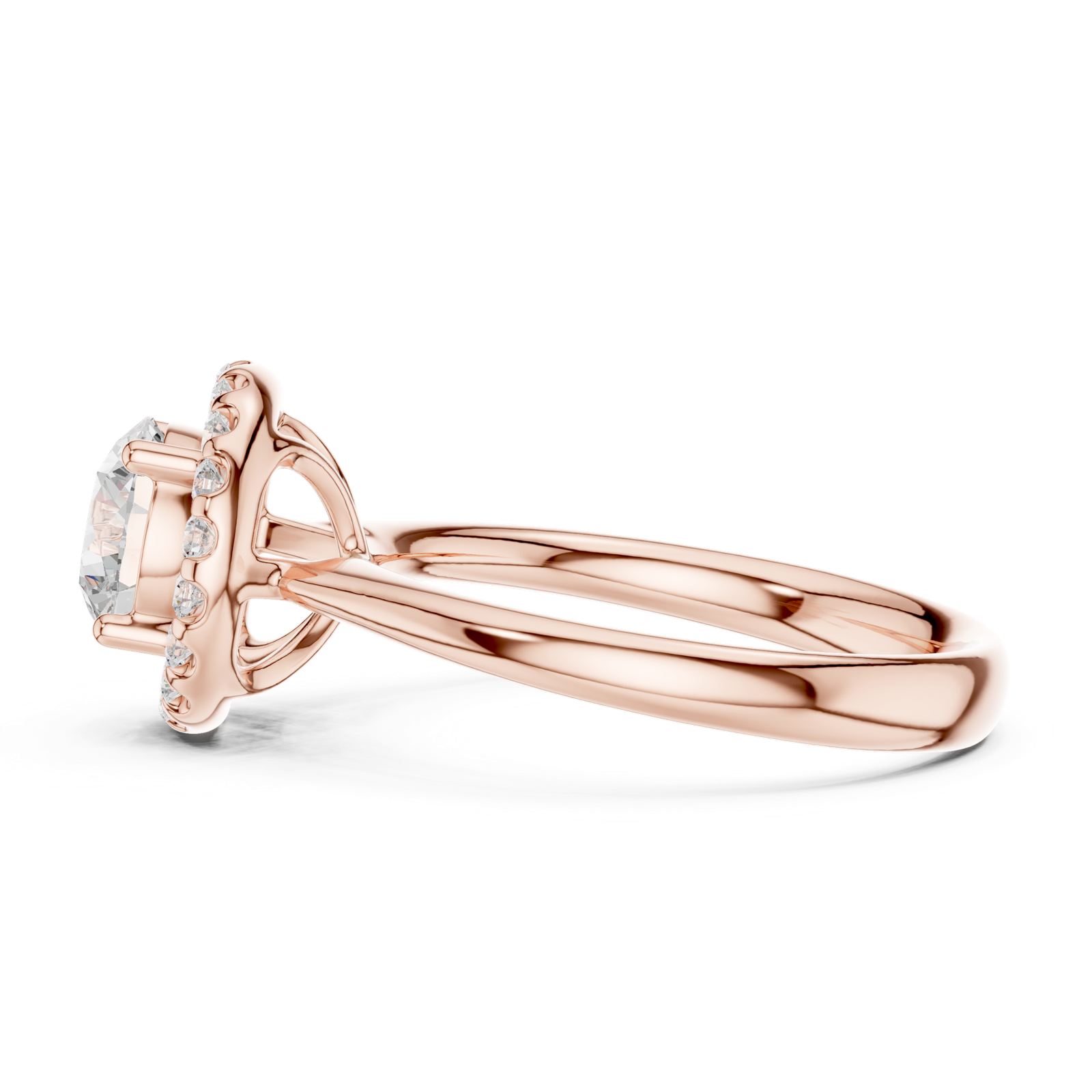 Gold Ring DDLR-629, Rose Gold, view 3