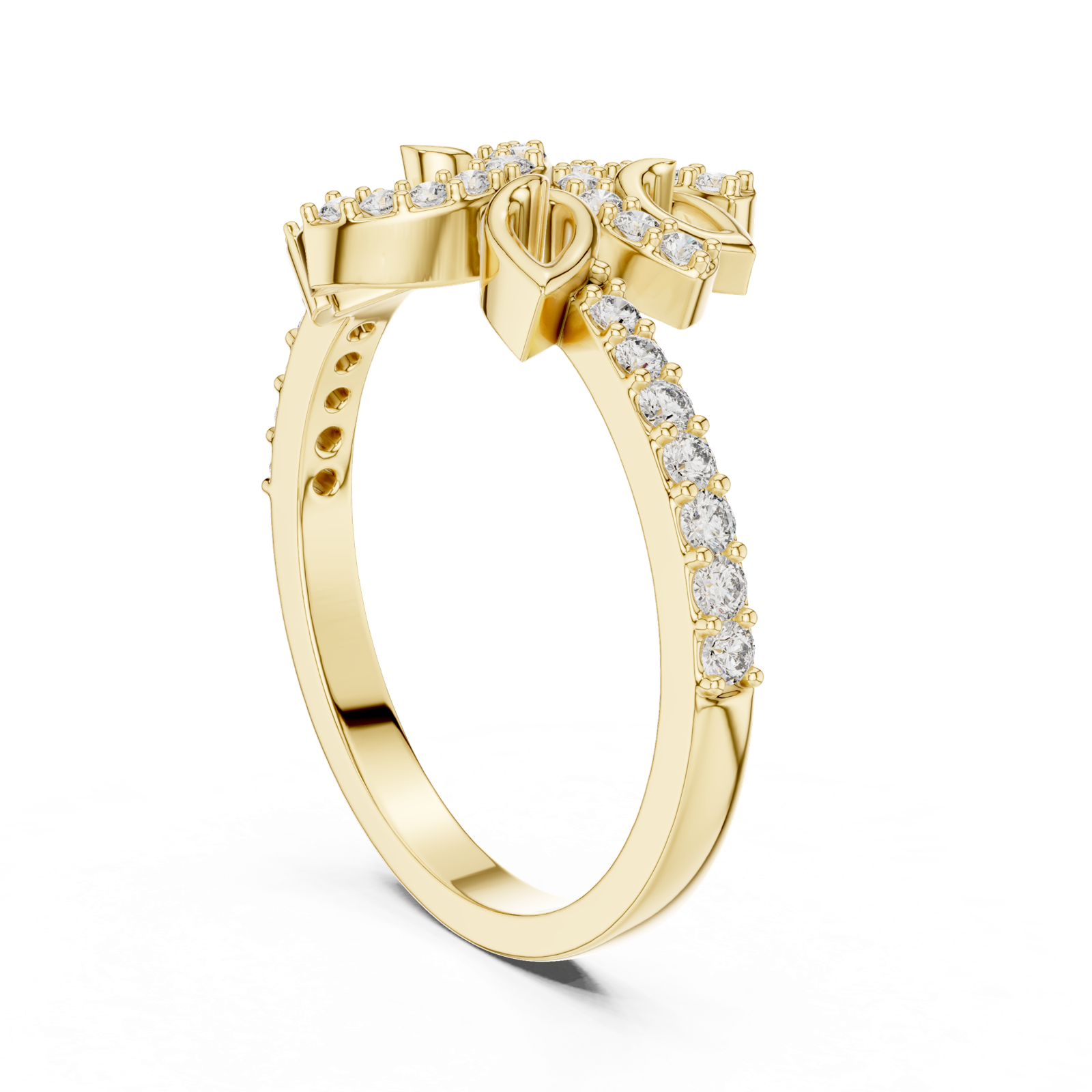 Gold Ring LR-01 (71), Yellow Gold, view 1