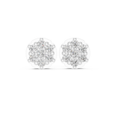 Gold Earrings 9-10032E, White Gold
