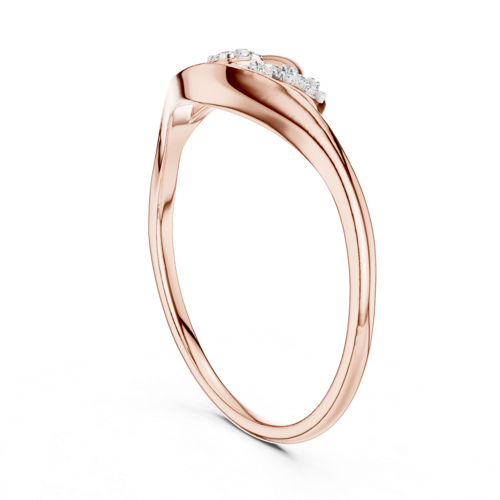 Gold Ring 12-10032@L, Rose Gold, view 1