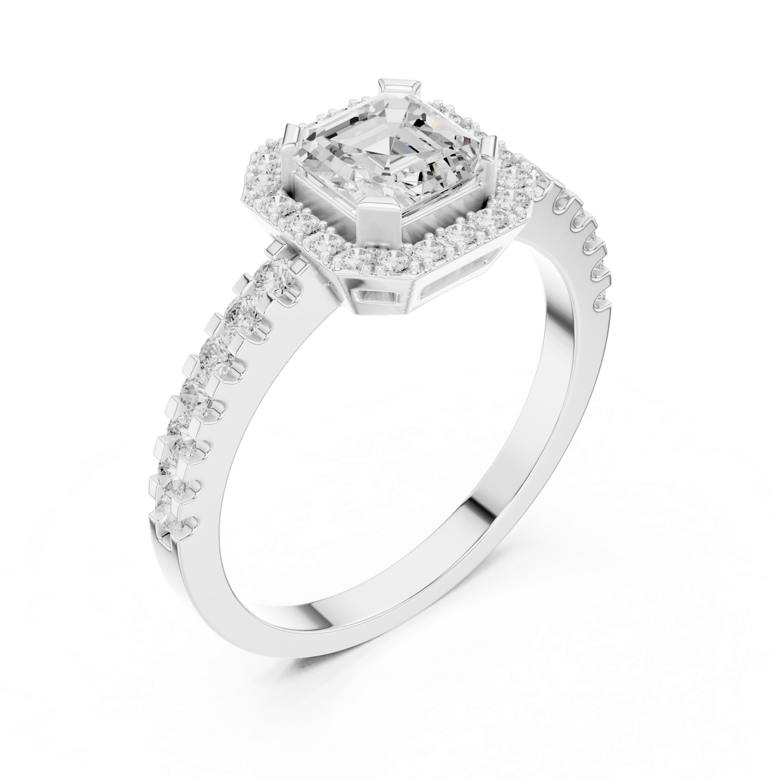 Gold Ring DDLR-765, White Gold, view 2