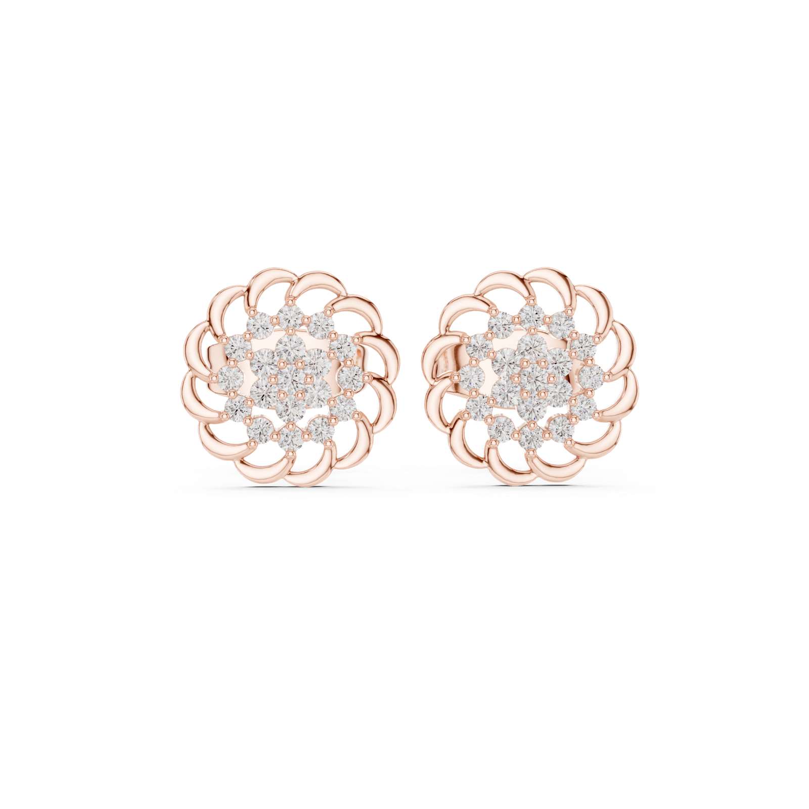 Gold Earrings 9-10087E, Rose Gold
