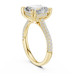 Gold Ring DDLR-260, Asscher center stone, Yellow Gold, view 1