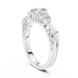 Gold Ring LR-0031, White Gold, view 1