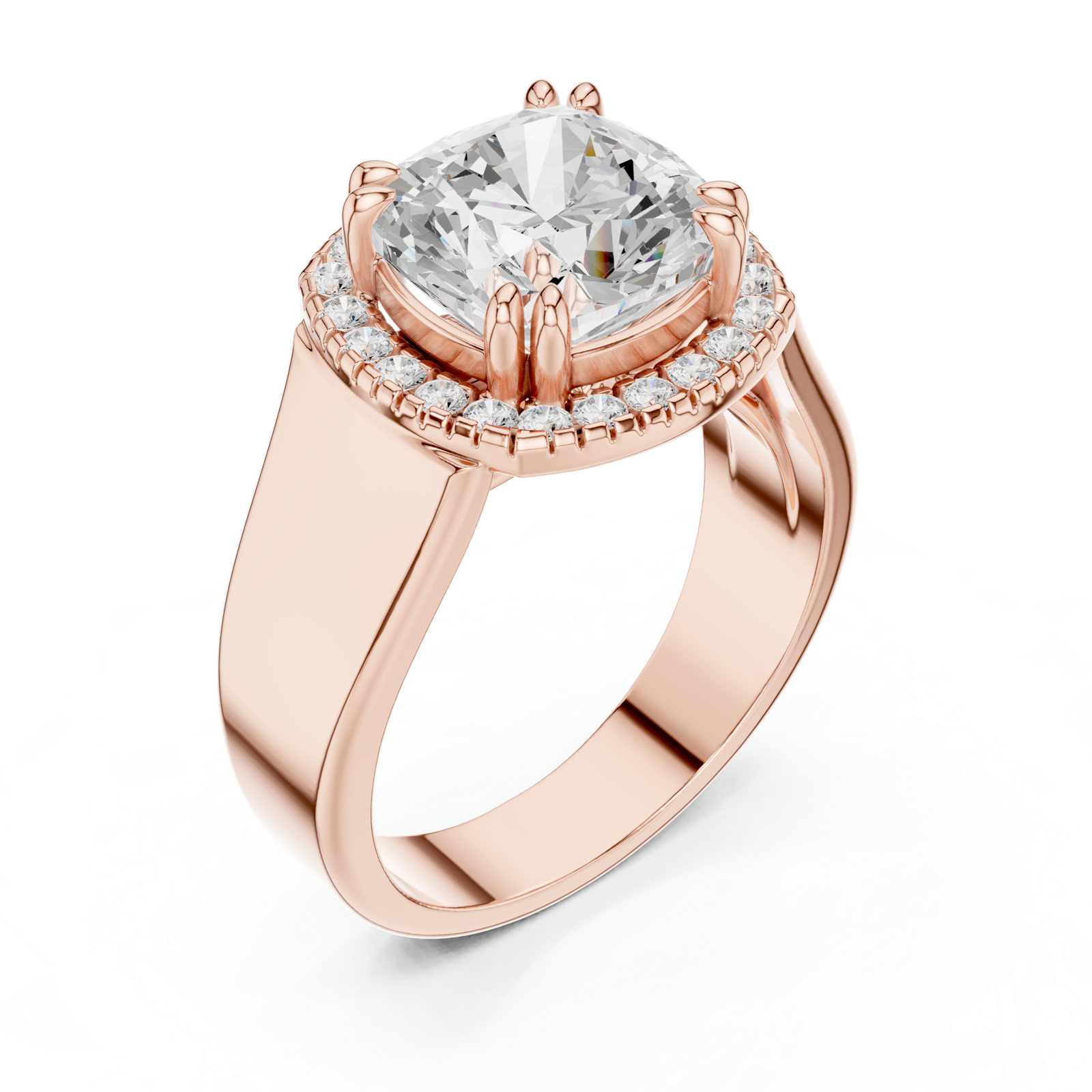 Gold Ring DDLR-362, Rose Gold, view 2