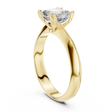 Gold Jewelry L36-8, Asscher center stone, Yellow Gold, view 1