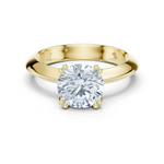 Gold Jewelry L36-8, Round center stone, Yellow Gold