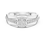 Gold Ring LR-01 (41), White Gold, view 4