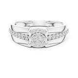 Gold Ring LR-01 (41), White Gold, view 4