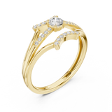 Gold Ring DDLR-843, Yellow Gold, view 2
