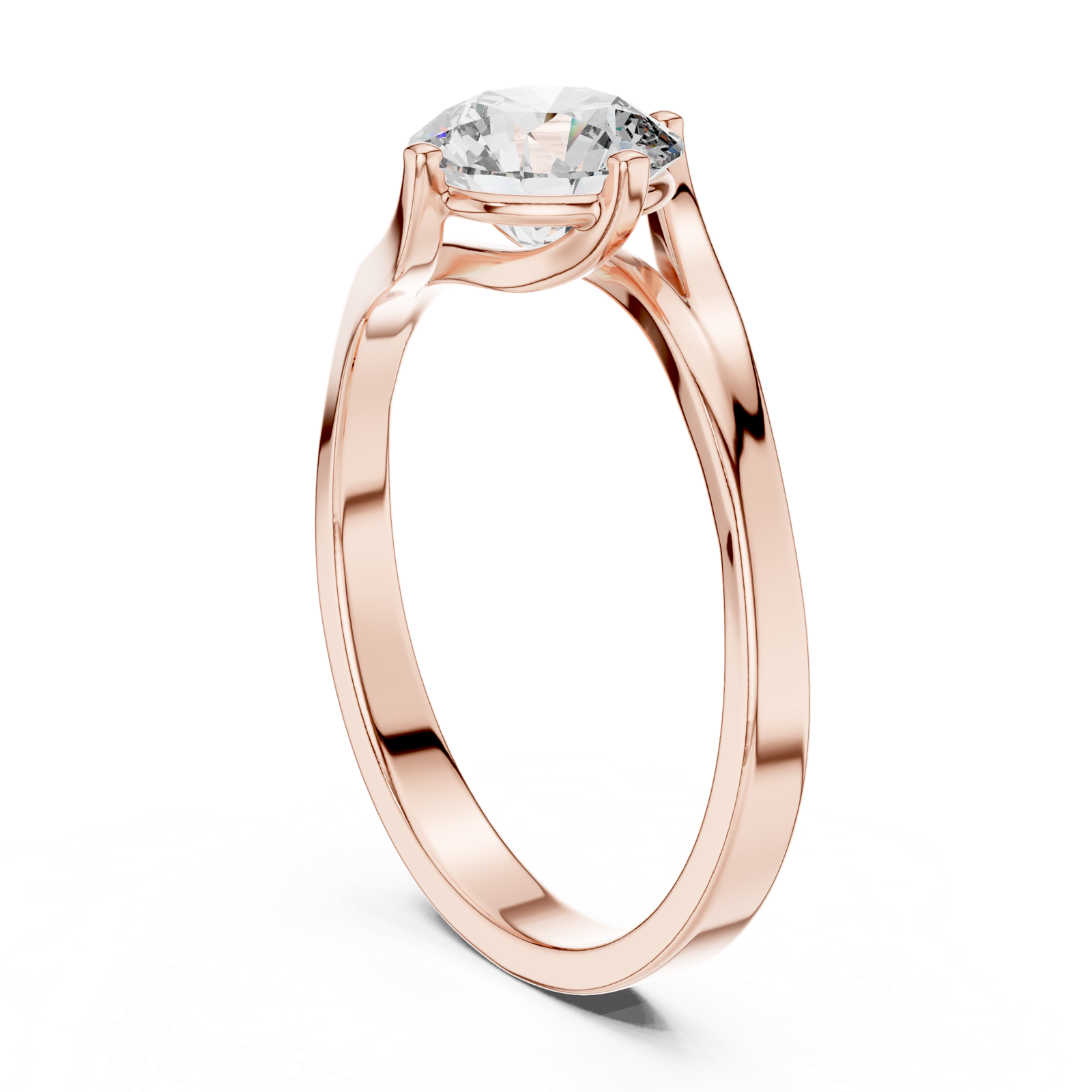 Gold Ring LR-0013, Rose Gold, view 1