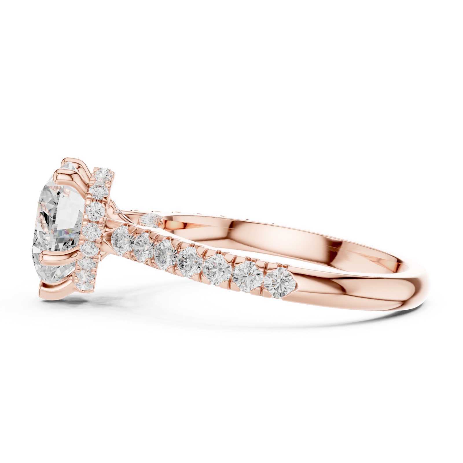 Gold Ring DDLR-258, Rose Gold, view 3