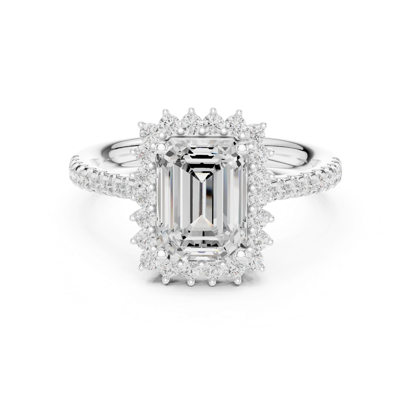 Gold Ring DDLR-731, White Gold, view 4