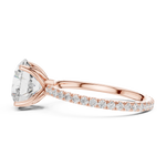 Gold Jewelry L36-16, Round center stone, Rose Gold, view 3