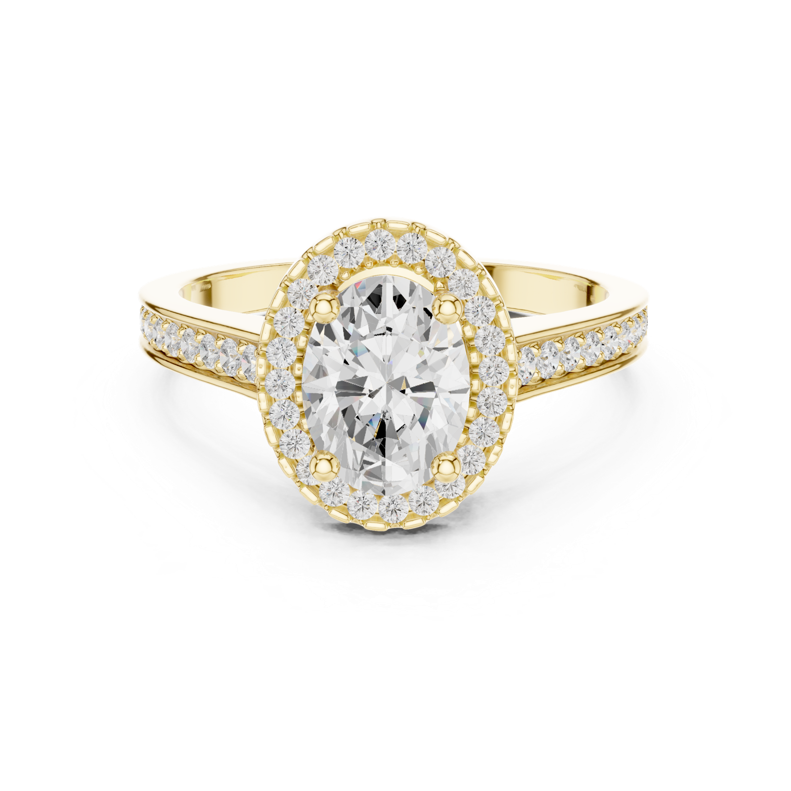 Gold Ring DDLR-417, Yellow Gold, view 4