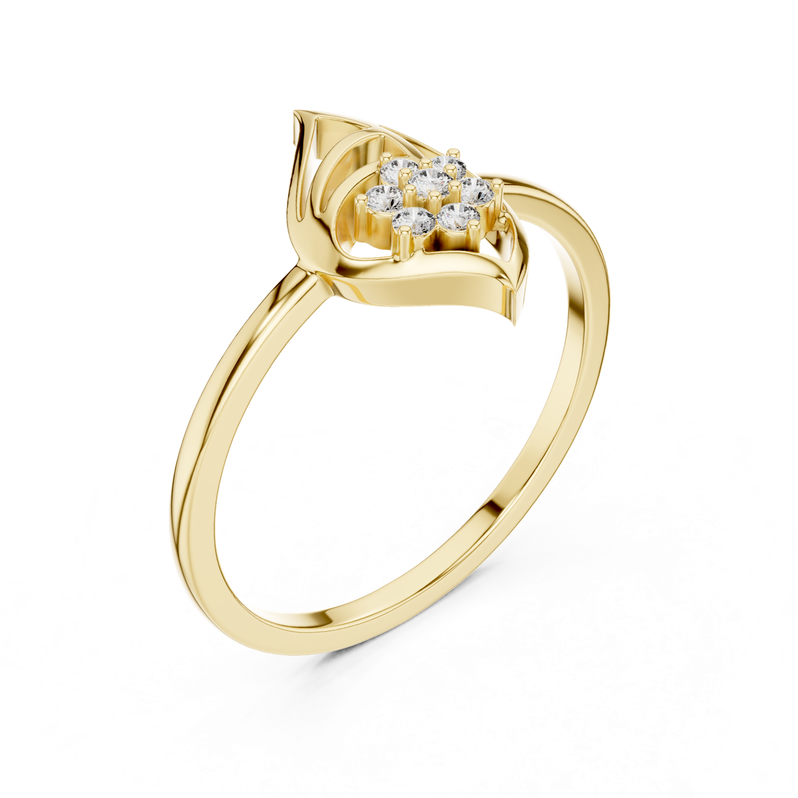 Gold Ring DR-6249, Yellow Gold, view 2