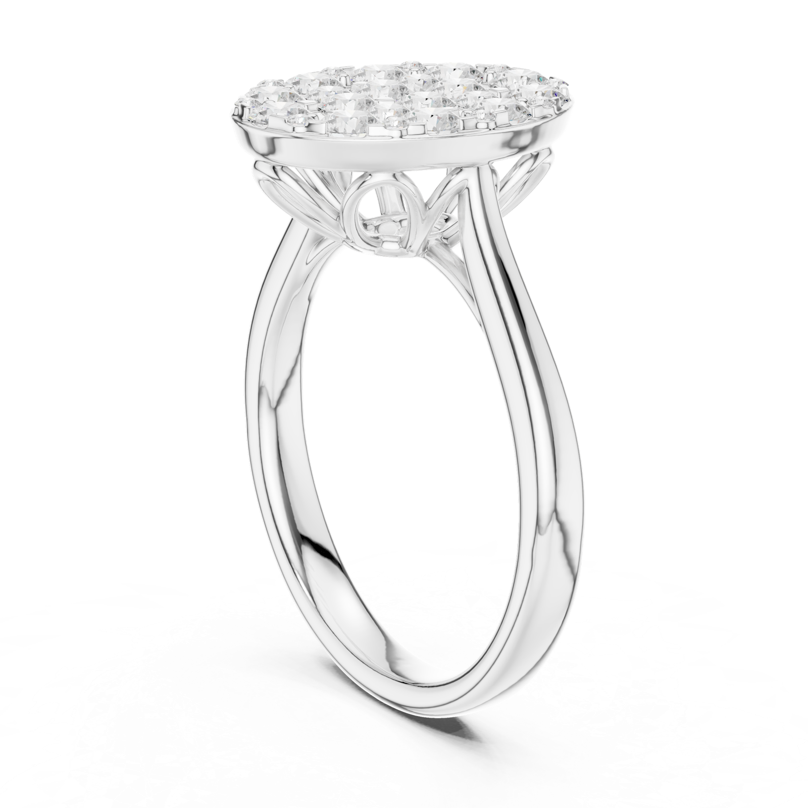 Gold Ring DDLR-783, White Gold, view 1