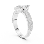 Gold Ring DDLR-1103, White Gold, view 1