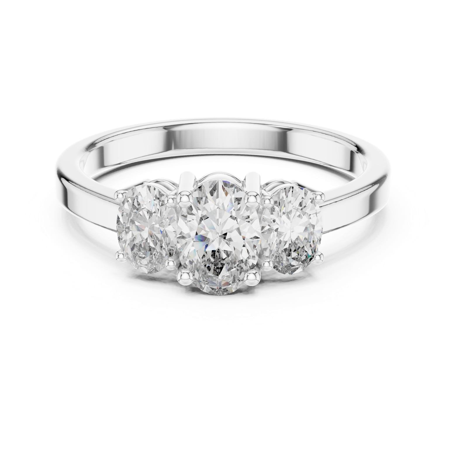 Gold Ring ALR-29, White Gold, view 4