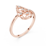 Gold Ring DR-6235, Rose Gold, view 2