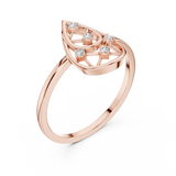 Gold Ring DR-6235, Rose Gold, view 2