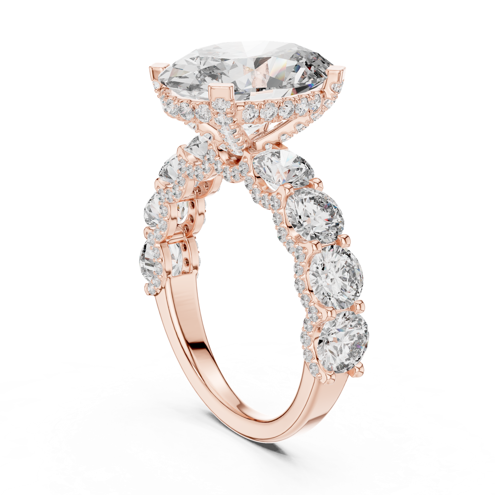 Gold Pendant 9-10012L_12, Rose Gold, view 1