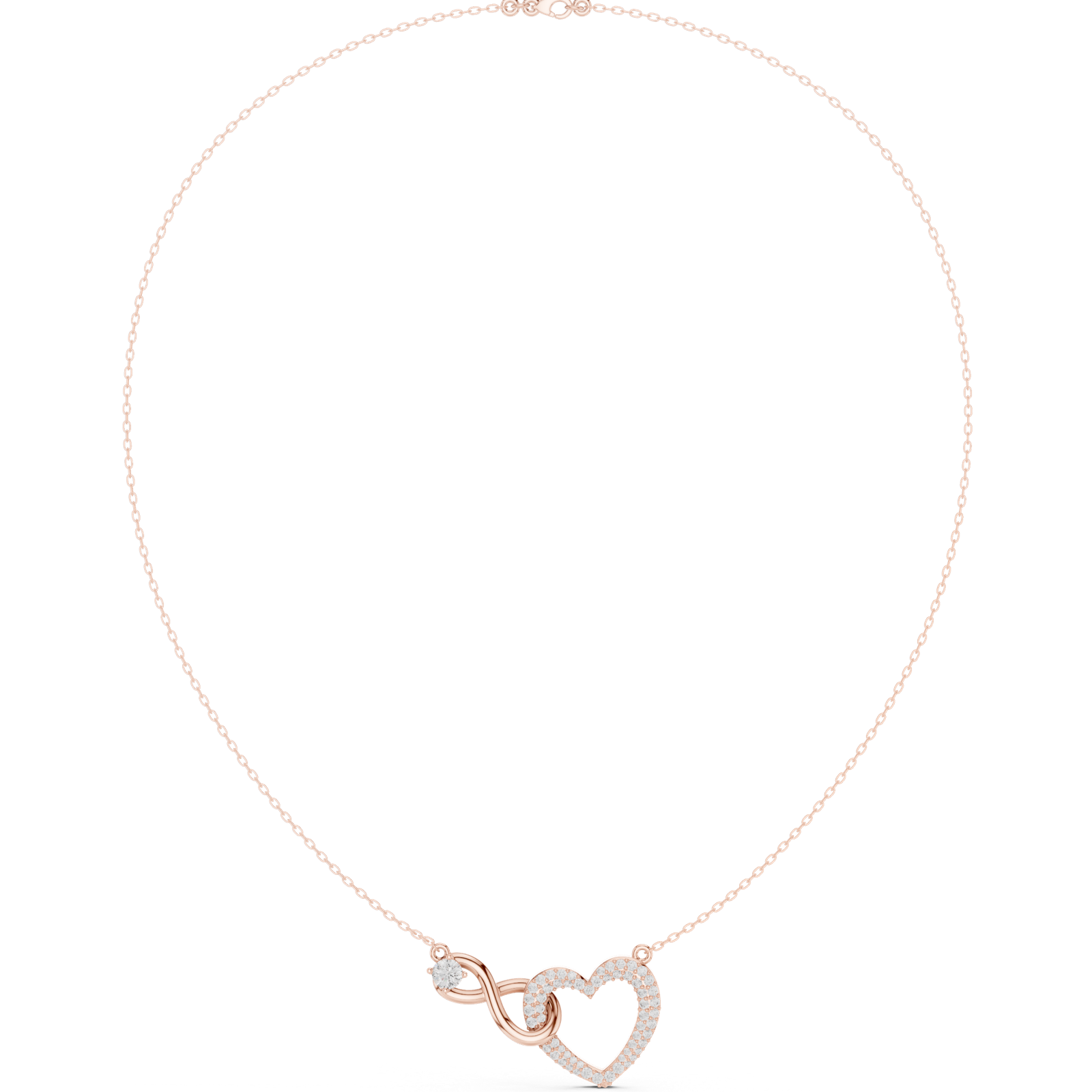 Gold Necklace SBWN (18), Rose Gold, view 4