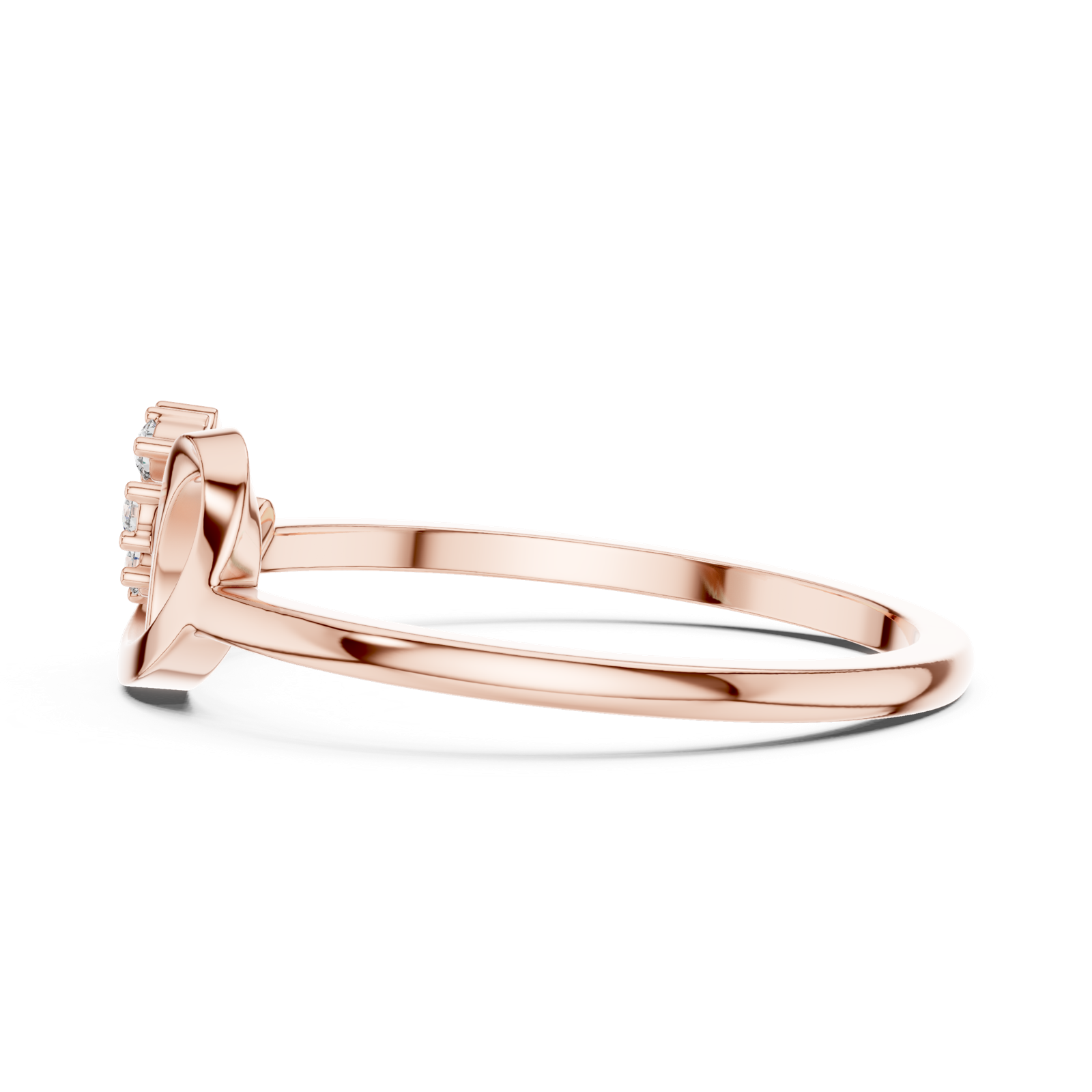 Gold Ring DR-6226, Rose Gold, view 3