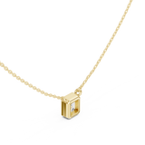 Gold Jewelry DDPS-001, Radiant center stone, Yellow Gold, view 2