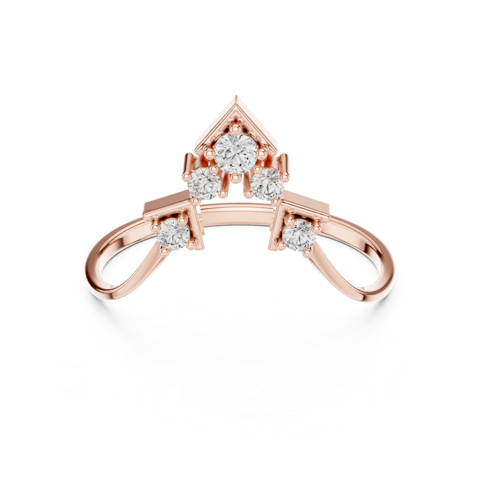 Gold Ring 1 (171), Rose Gold, view 4