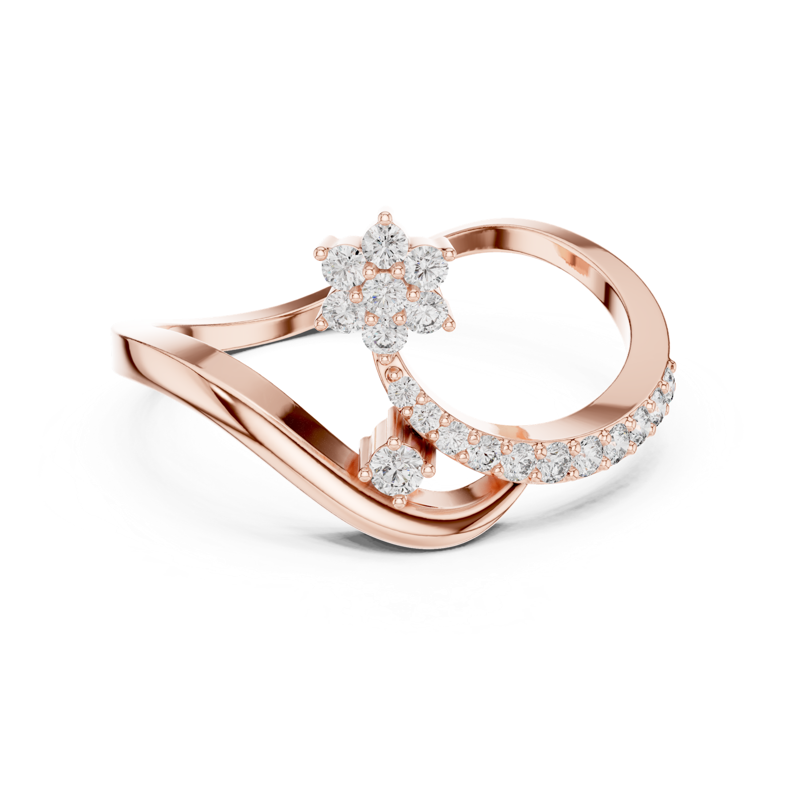 Gold Ring 1 (161), Rose Gold, view 4